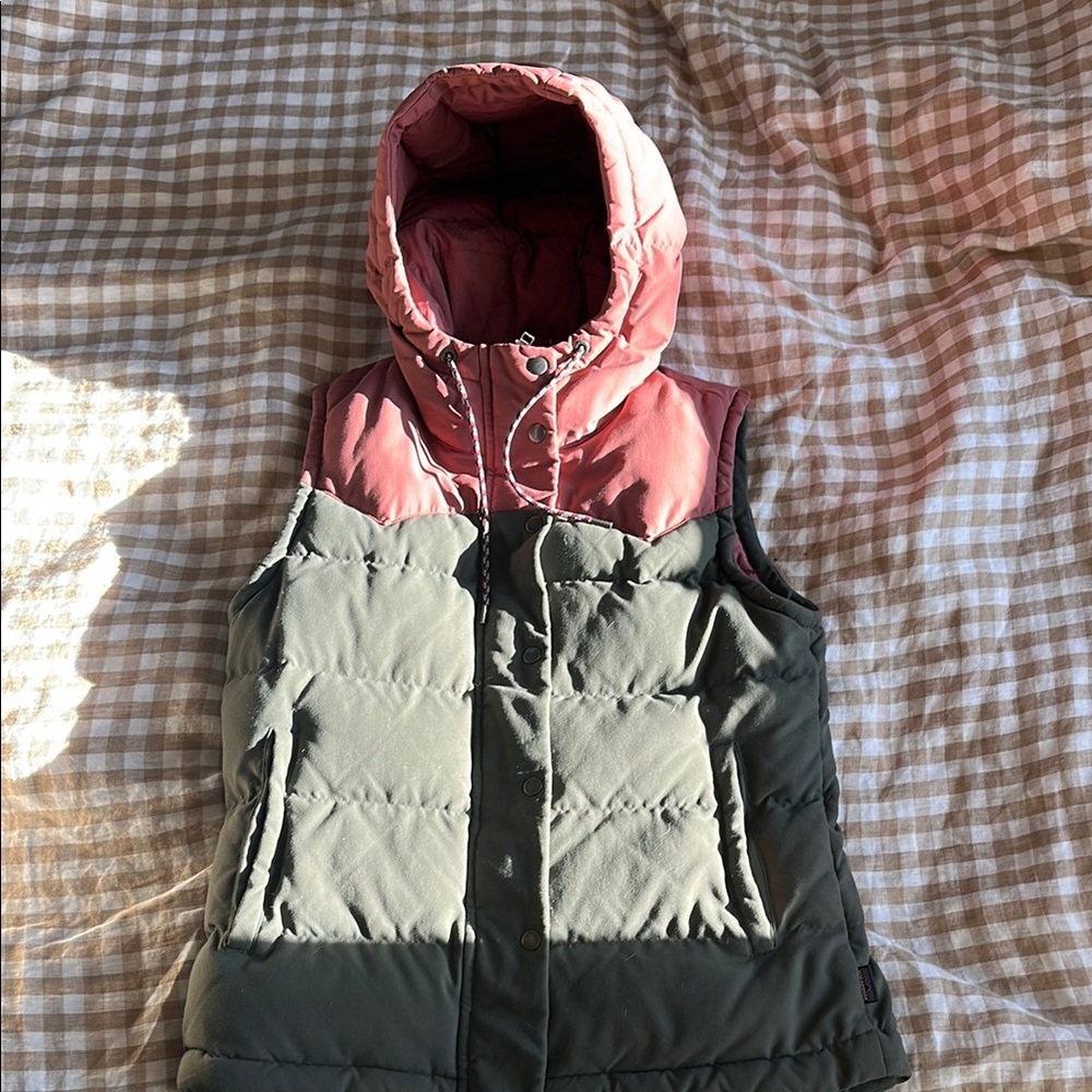 Patagonia Two-Tone Puffer Vest with Hood